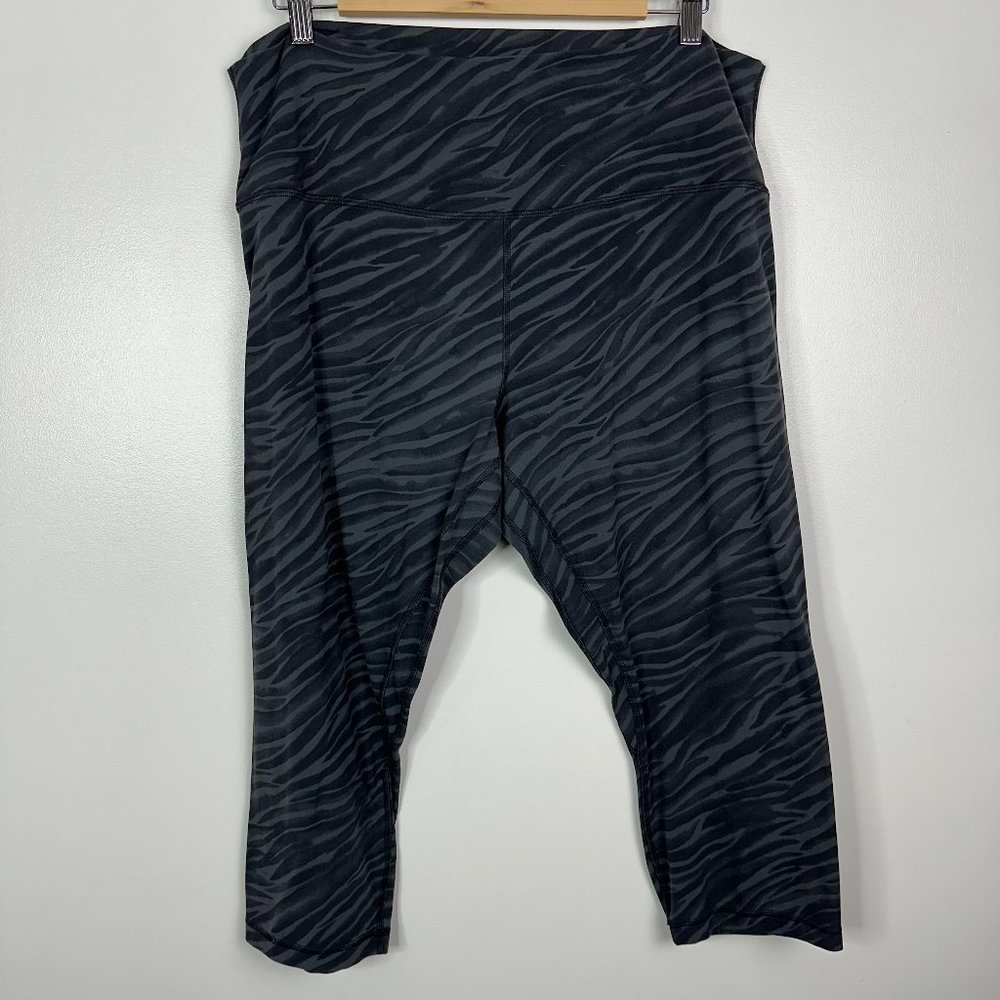 Lululemon Align High Rise Crop Legging Zebra Print Plus Size 18